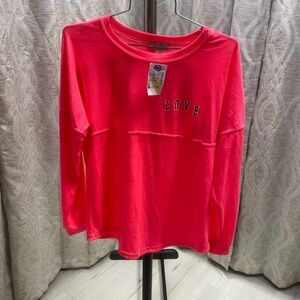 Vibrant Long Sleeve Top with 'Love' Design